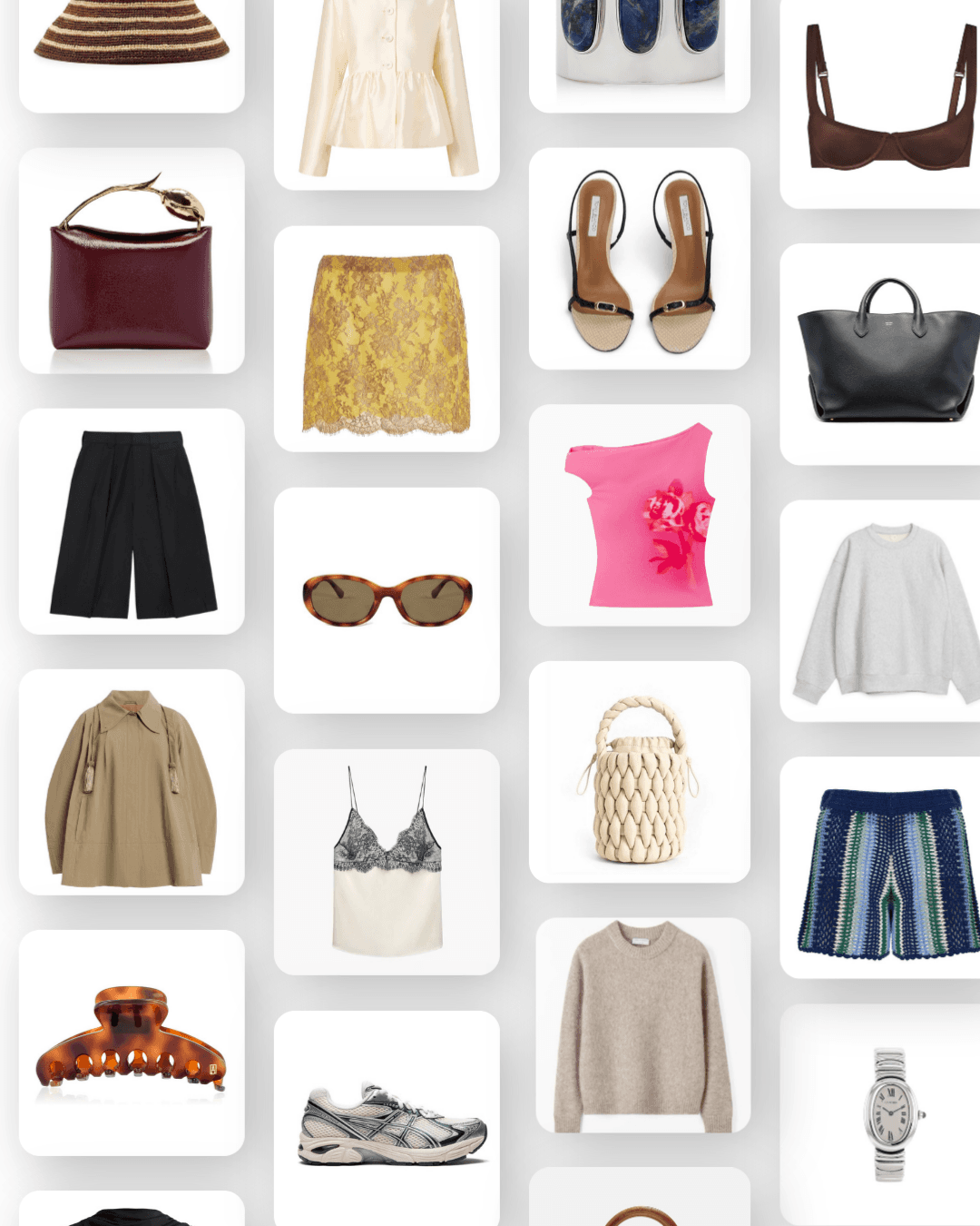 A selection of fashion pieces